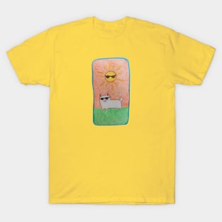 Doge sunglasses, Character dog, Pencil color drawing T-Shirt